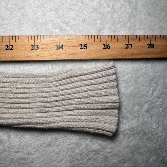 abercrombie & fitch 2000’s off-white cable knit fitted ribbed sweater - Picture 12 of 12